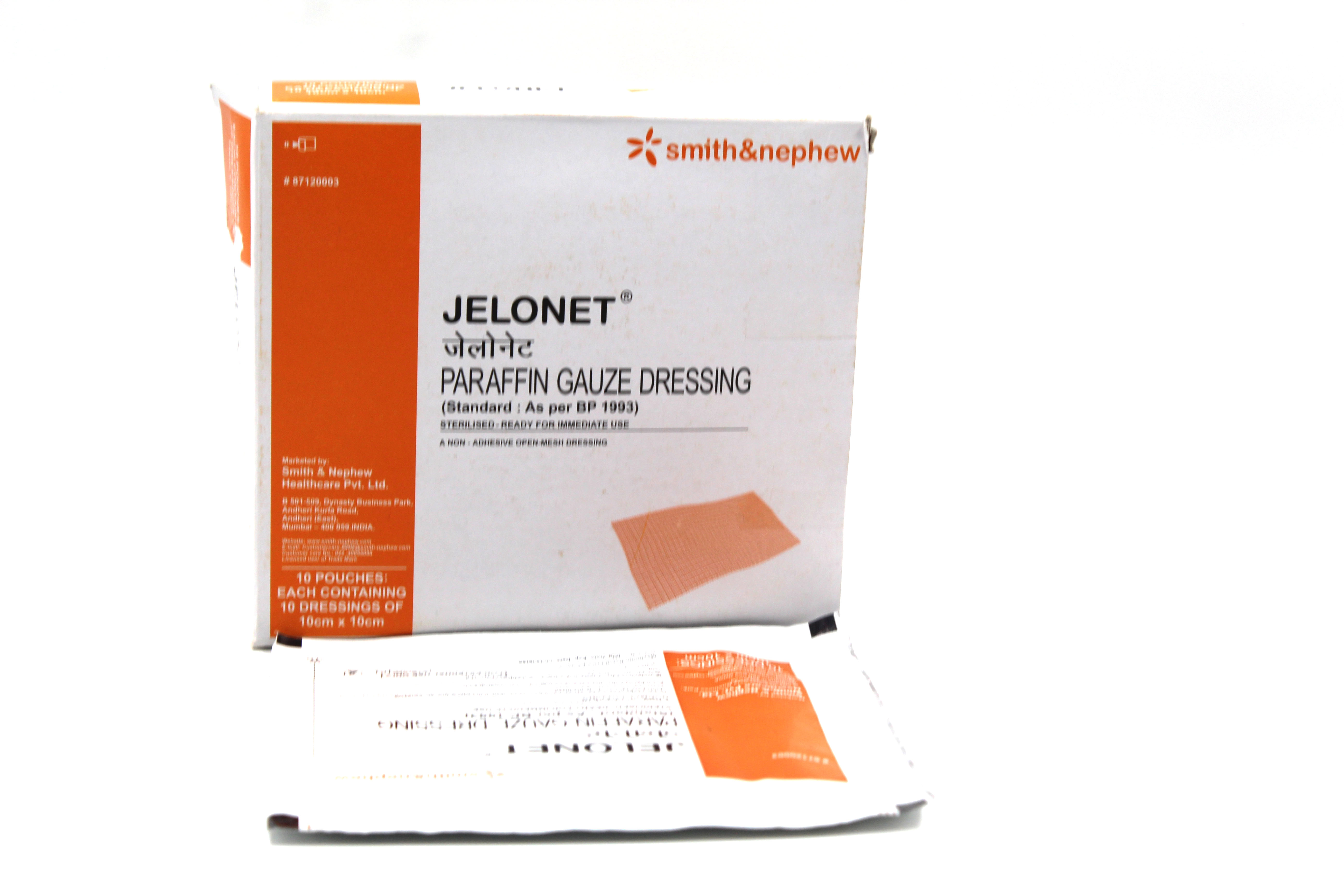 Jelonet Parafin Gauze Dreessing 10 x 10 Pack of 10