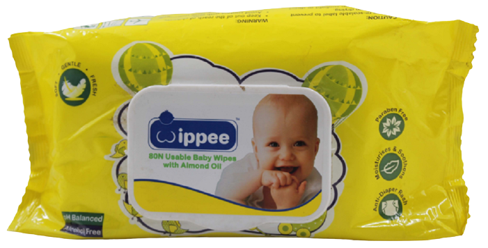 Vision  Wipes Pack of 80N Baby wet WIpes With Almond Oil