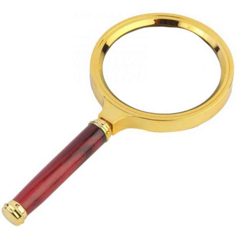 Double Glass 10X High Power Antique Handheld Magnifier Magnifying Glass 80mm